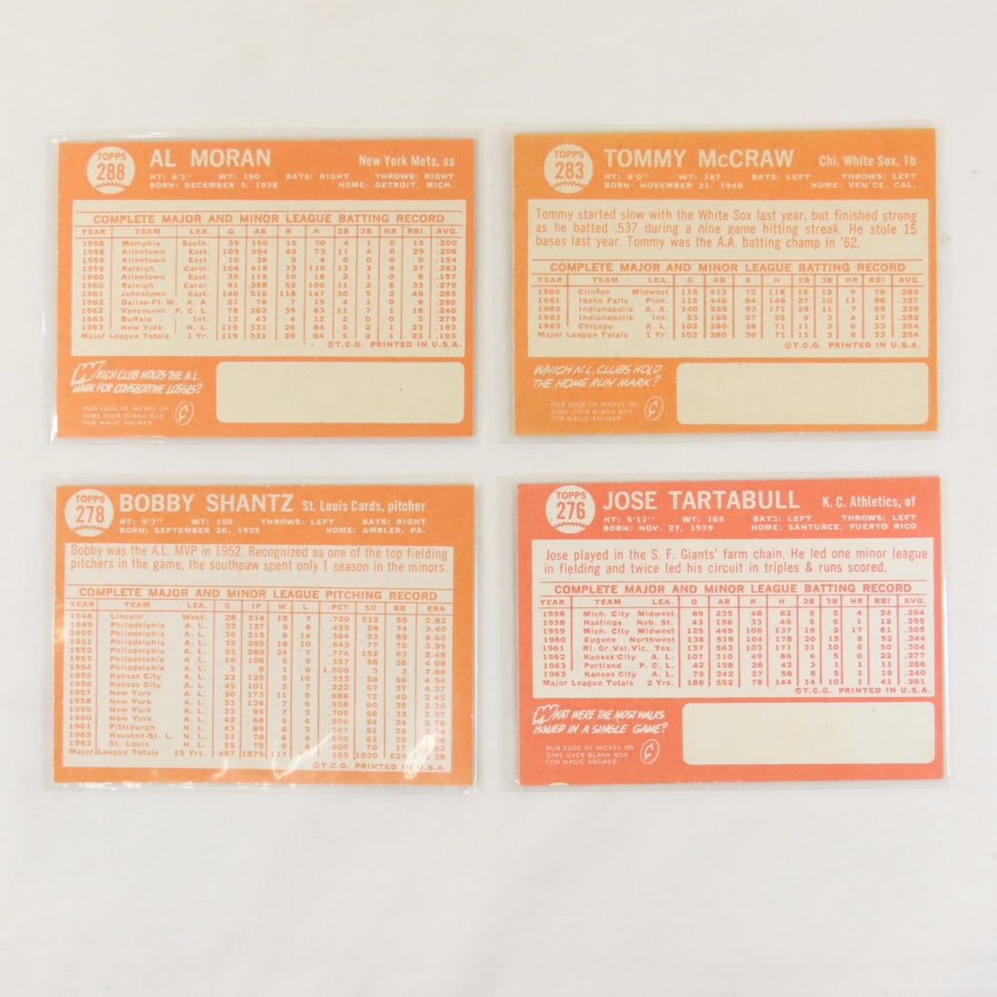 40 Sharo 1964 Topps Baseball Cards Crease Free - 9