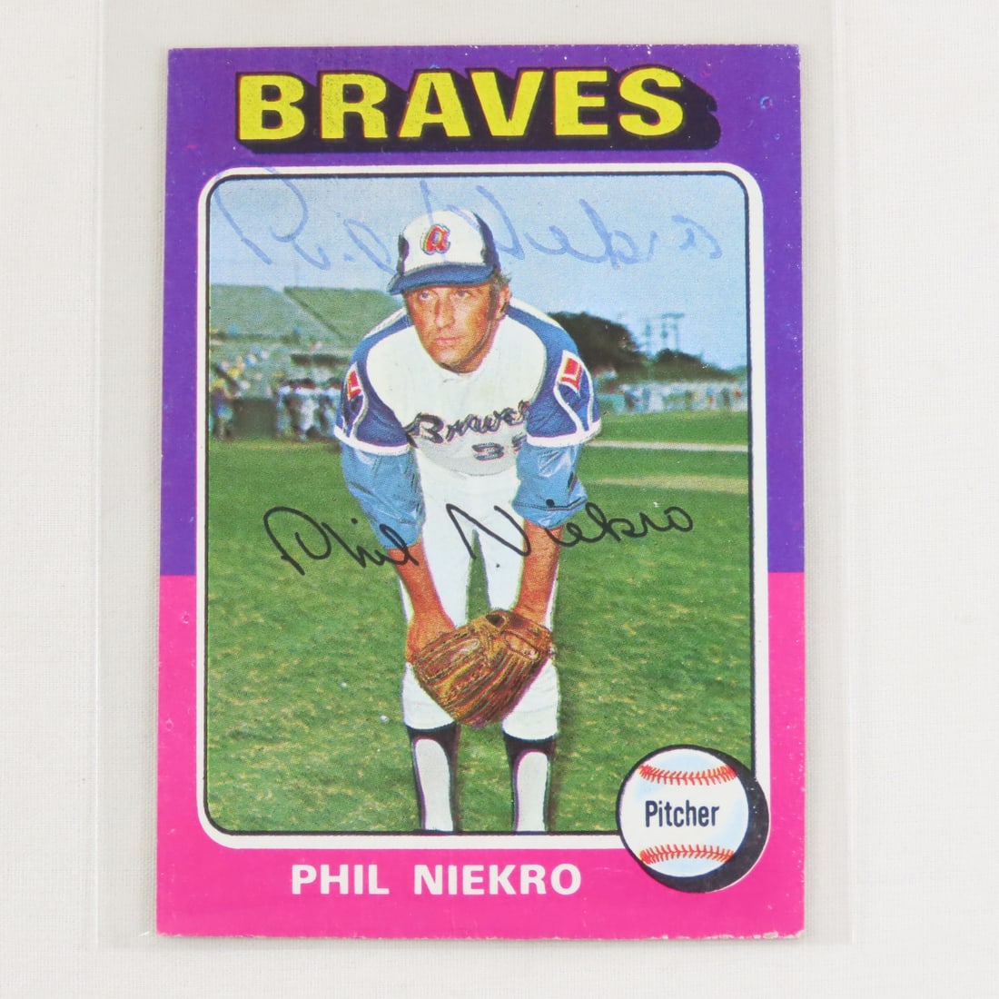 7 Autographed 1970-75 Topps Baseball Cards - 6