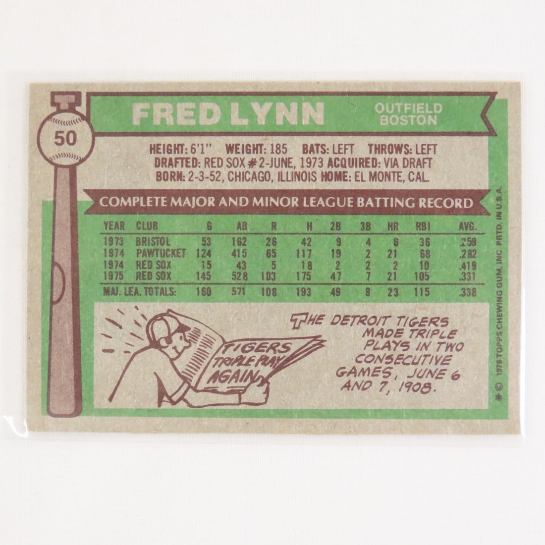 6 Autographed 1974 & 1976 Topps Baseball Cards - 7