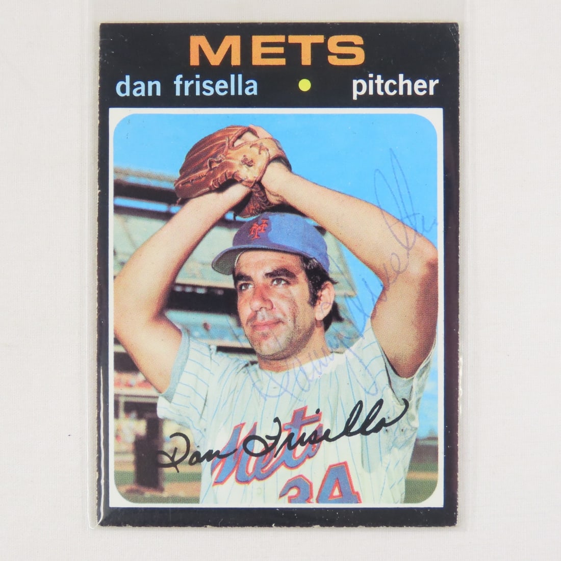 1971 NY Mets Dan Frisella Autographed Card - 2