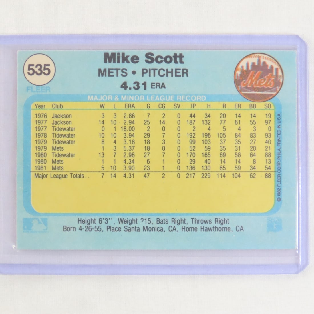 6 Autographed 1980's Baseball Cards - 11