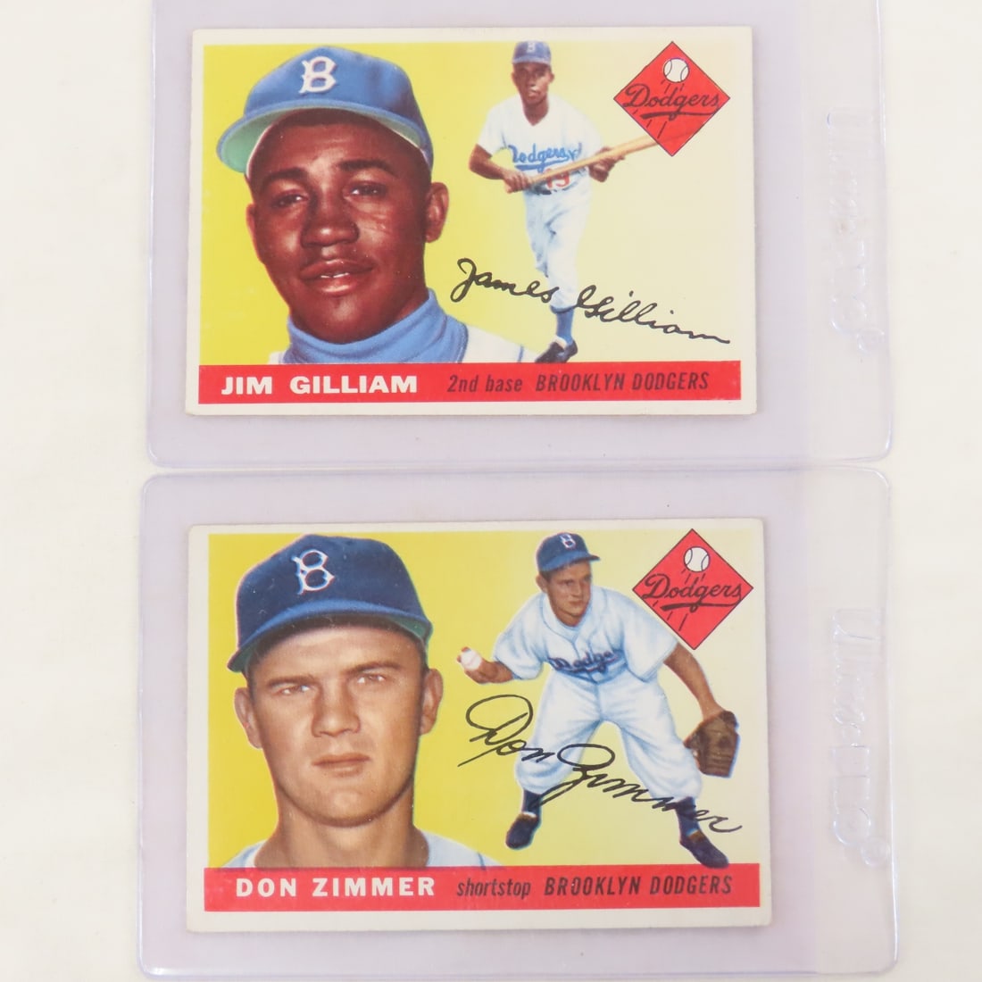 10 1955 Topps Baseball Cards- Dodgers, Yankees - 2