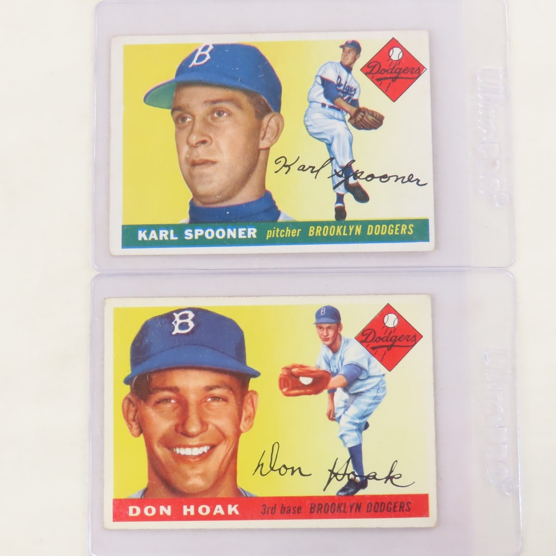 10 1955 Topps Baseball Cards- Dodgers, Yankees - 4