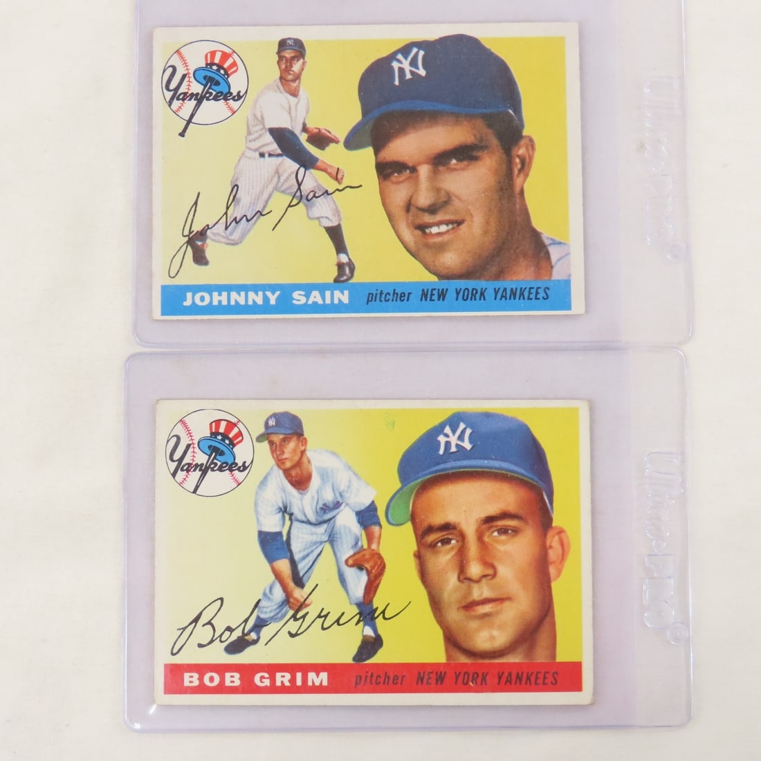 10 1955 Topps Baseball Cards- Dodgers, Yankees - 8
