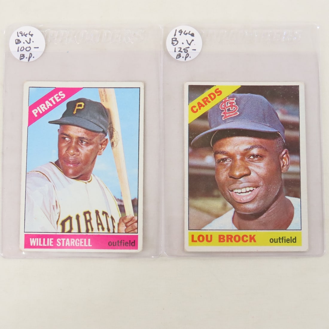32 1966 Topps Baseball Cards- Stargell, Brock - 2