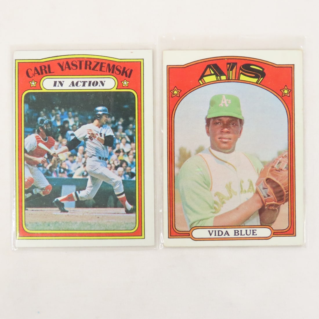 20 1972 Topps Baseball Cards- Vida Blue - 2
