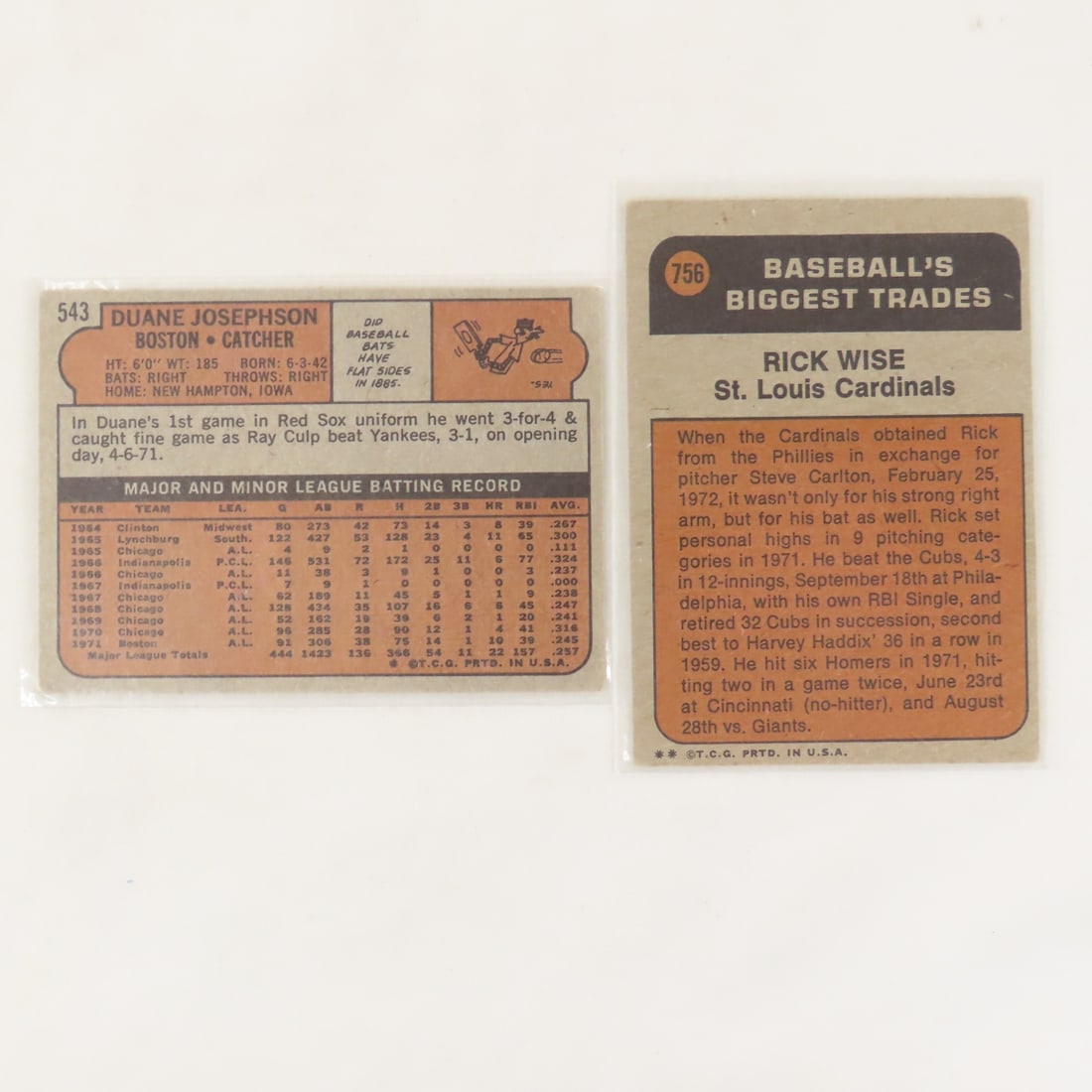 20 1972 Topps Baseball Cards- Vida Blue - 5