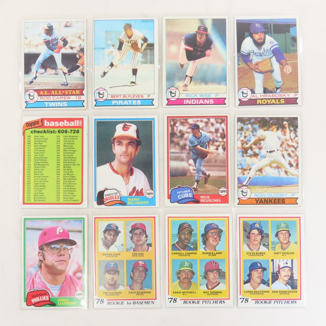 60+ Topps Baseball Cards- sharp stars- Carew - 2