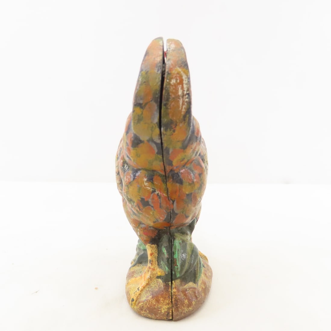 Antique Cast Iron Painted Chicken/Hen Coin Bank - 2