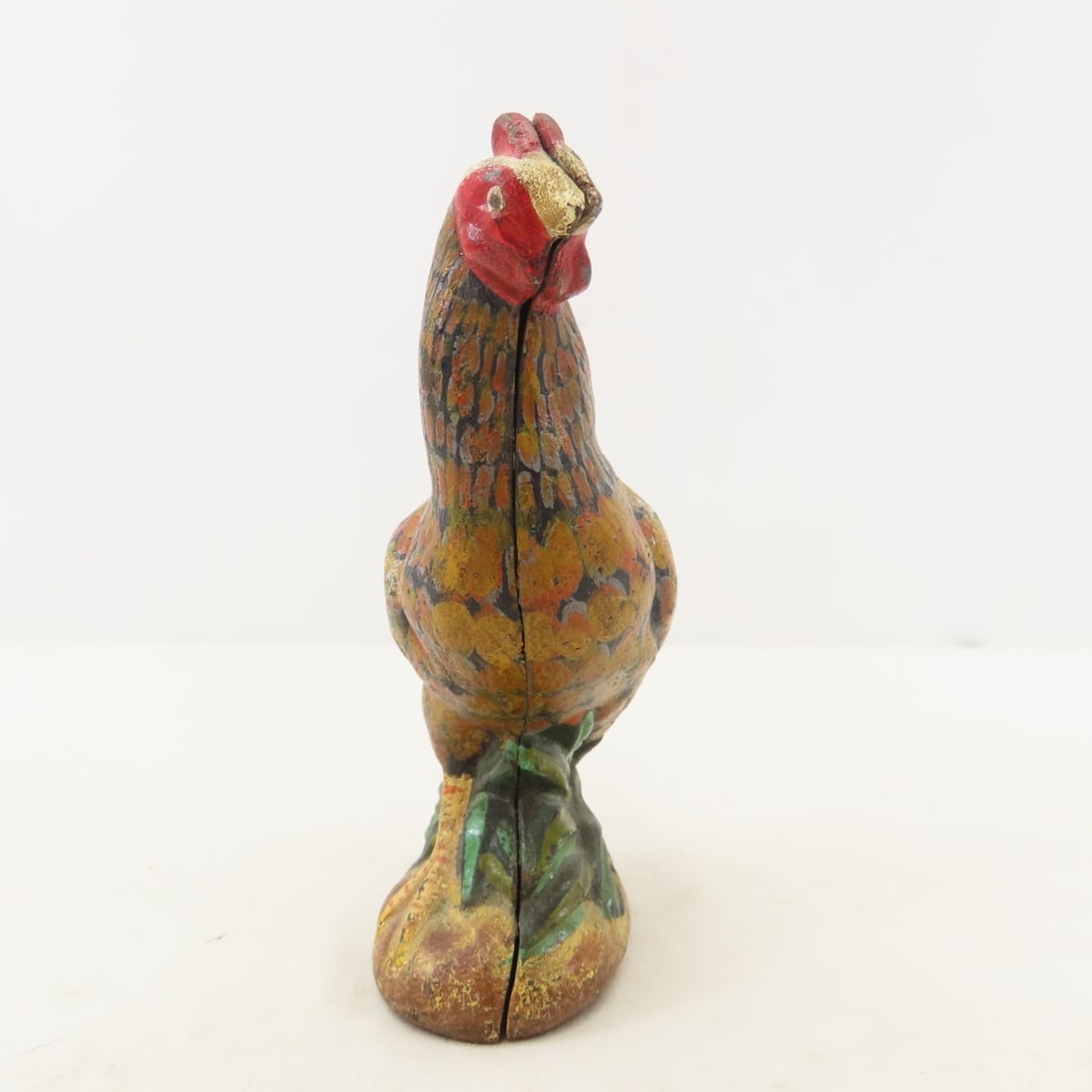 Antique Cast Iron Painted Chicken/Hen Coin Bank - 4