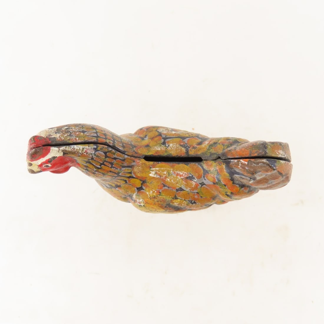 Antique Cast Iron Painted Chicken/Hen Coin Bank - 5