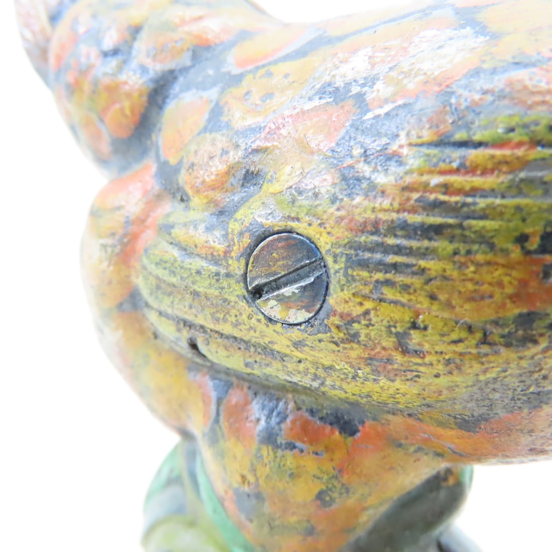 Antique Cast Iron Painted Chicken/Hen Coin Bank - 8
