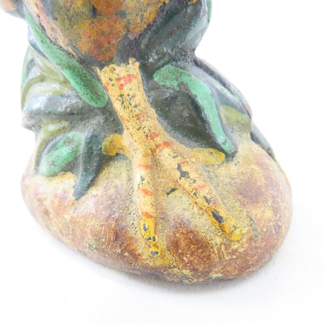 Antique Cast Iron Painted Chicken/Hen Coin Bank - 9