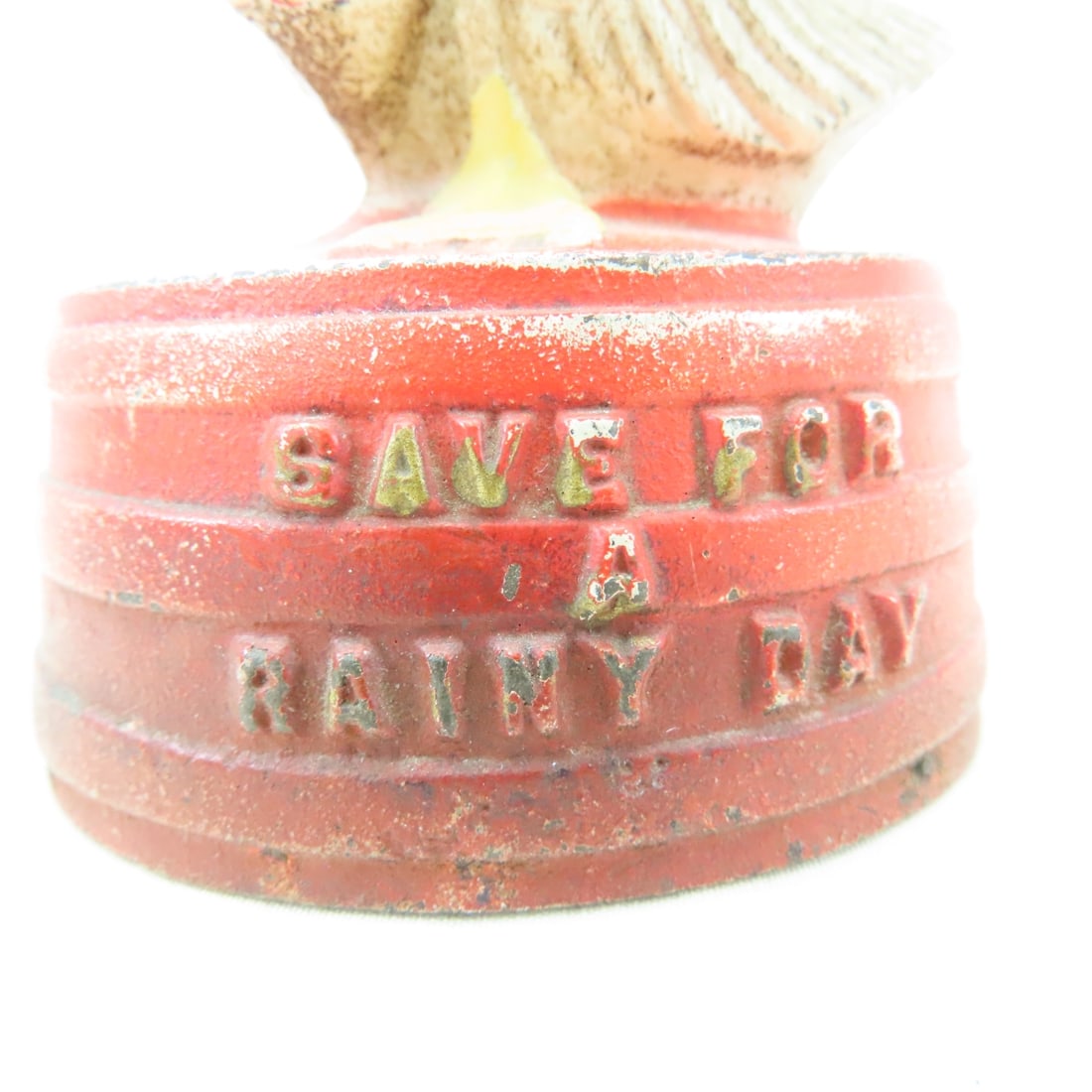 Antique Hubley Cast Iron "Rainy Day" Duck Bank - 6