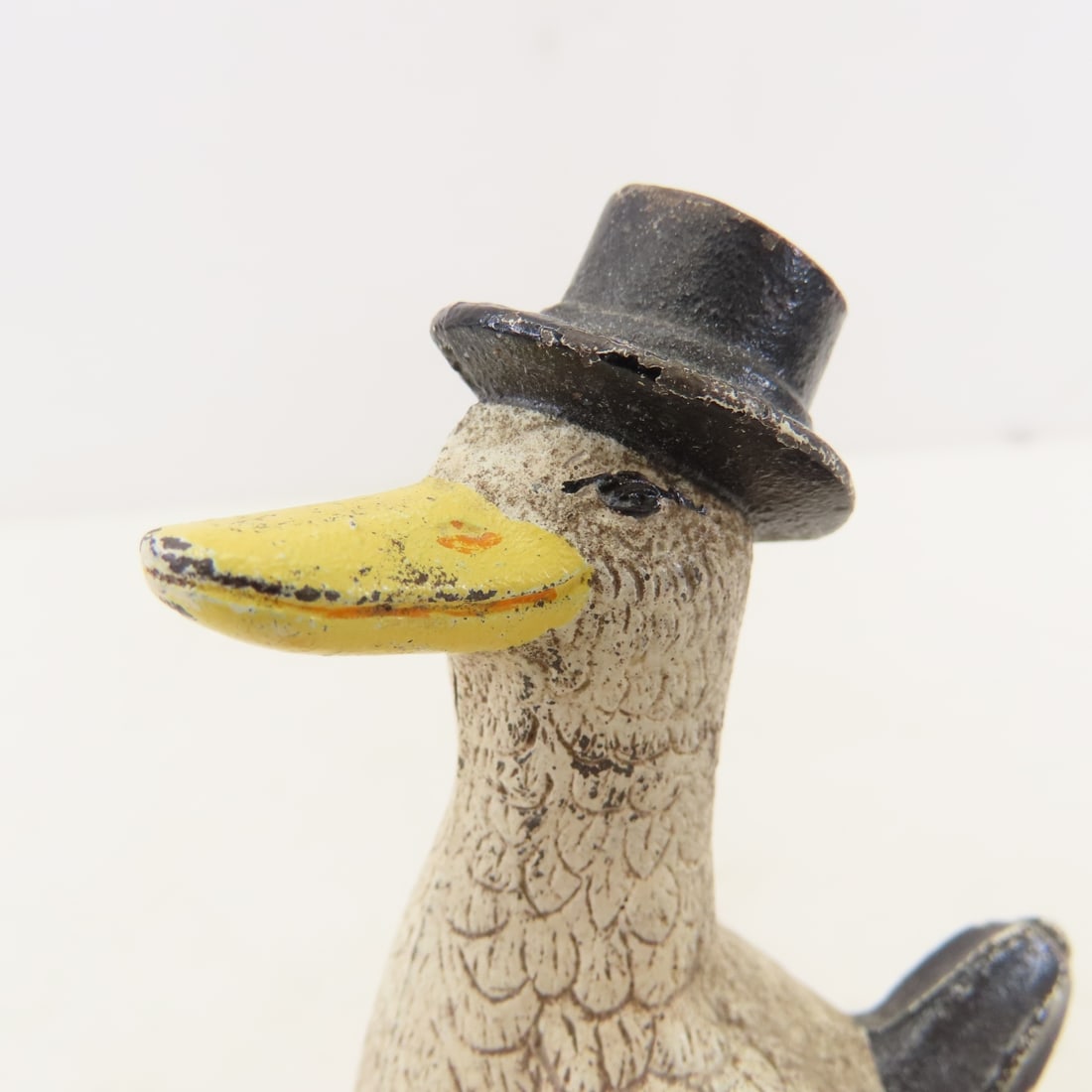Antique Hubley Cast Iron "Rainy Day" Duck Bank - 7