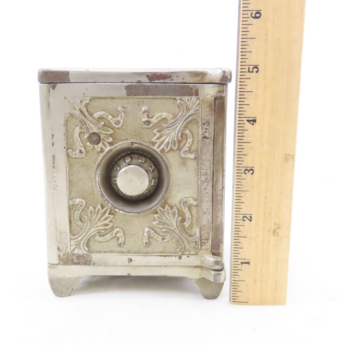 Vintage Metal Combination Safe Deposit Coin Bank - 8