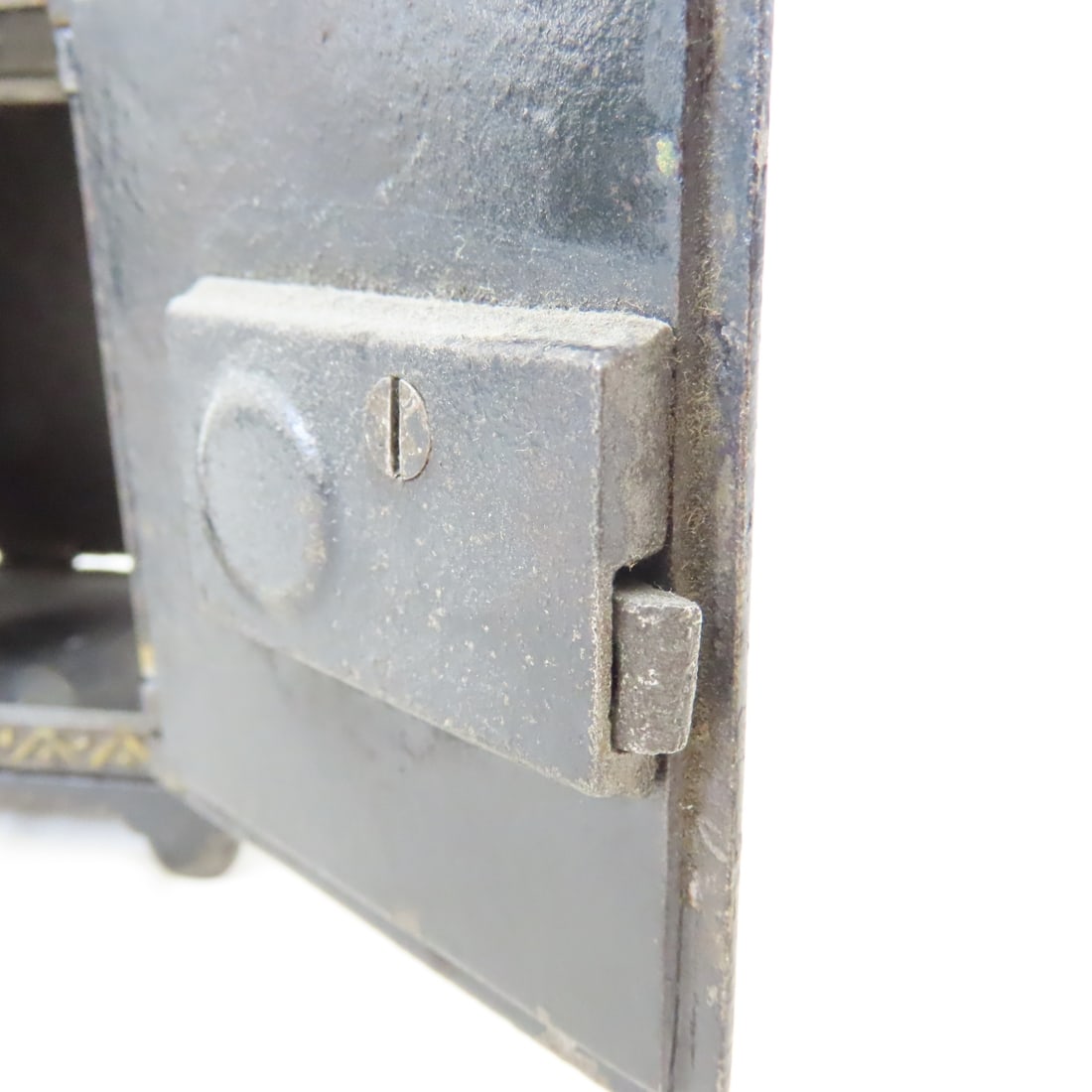 Antique Metal Combination Safe Deposit Coin Bank - 10