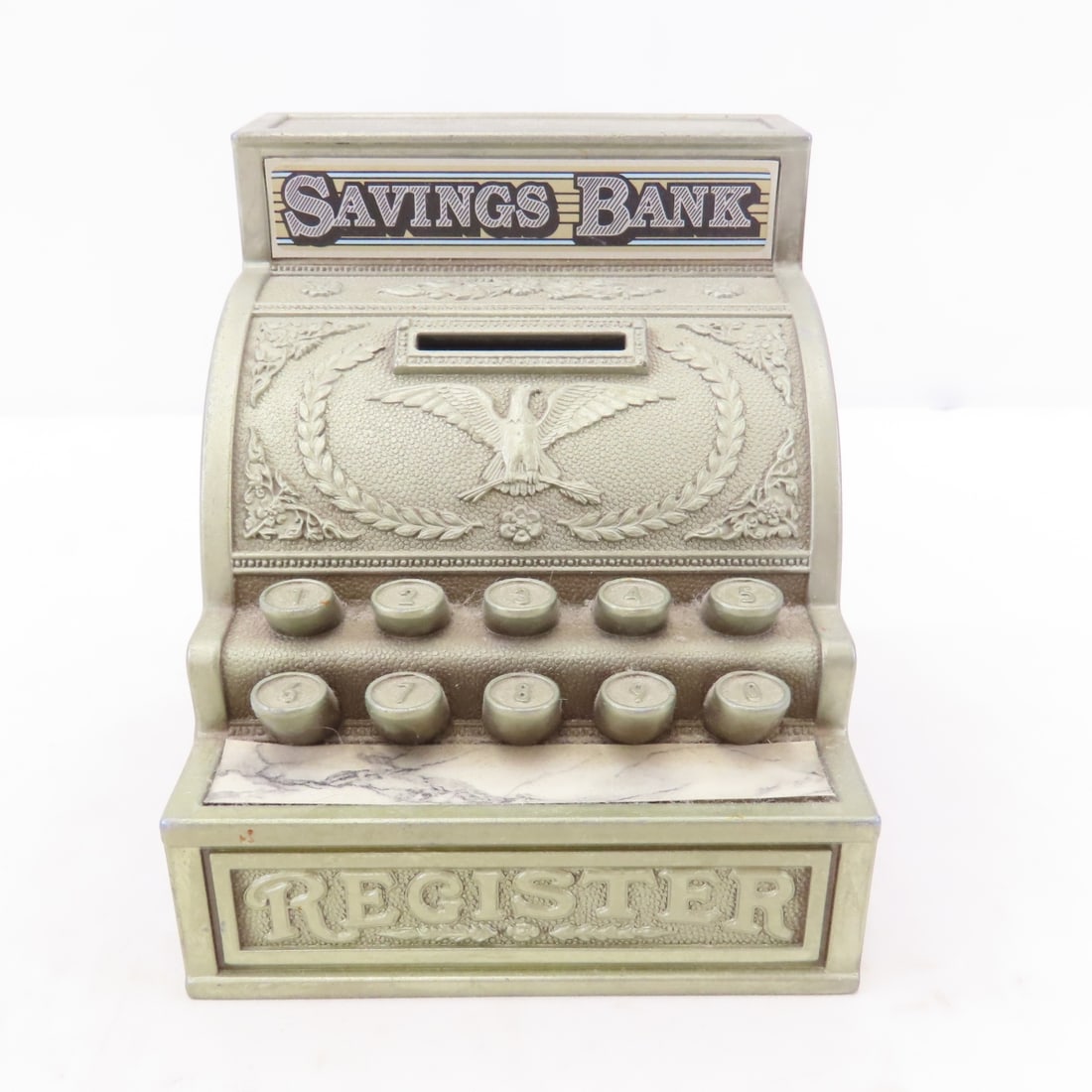 5 Vintage Metal Cash Register Coin Banks, MARX - 2
