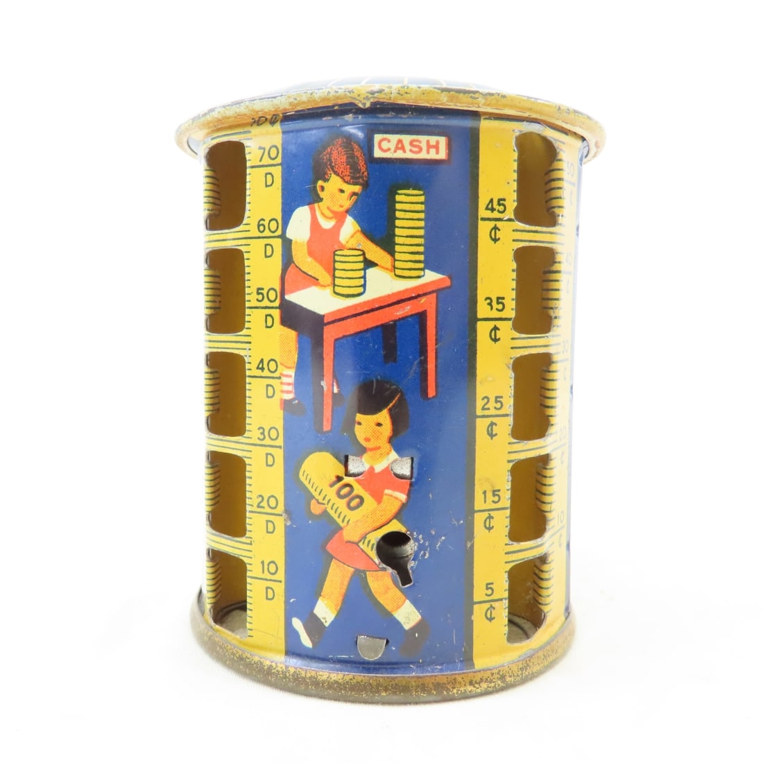 Antique Louis Kriegsfeld Tin Litho Coin Bank - 2