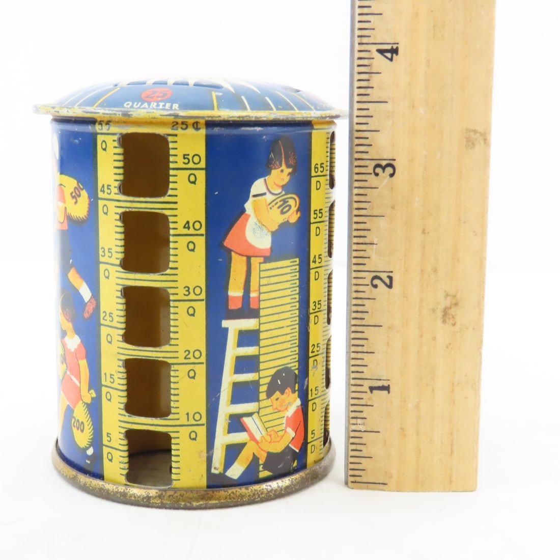 Antique Louis Kriegsfeld Tin Litho Coin Bank - 9