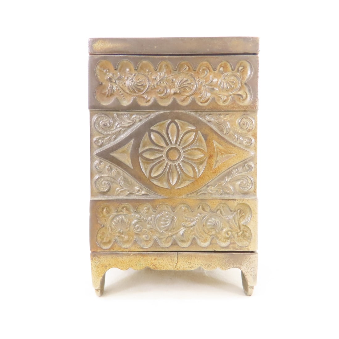 Antique Metal J&E Combination Safe Coin Bank - 2