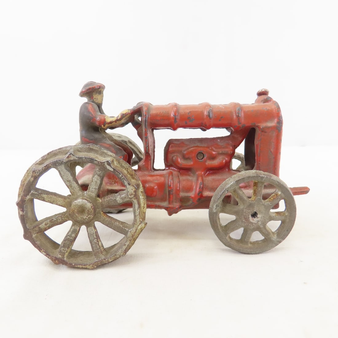 Antique Arcade Cast Iron Fordson Tractor & Driver - 6