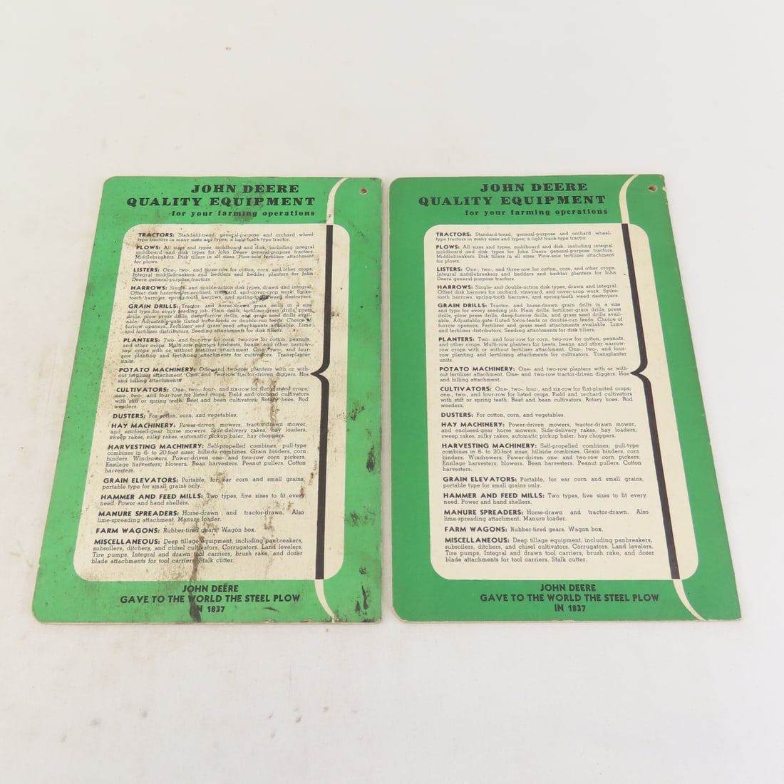 Vintage John Deere Farm Implement Manuals - 9