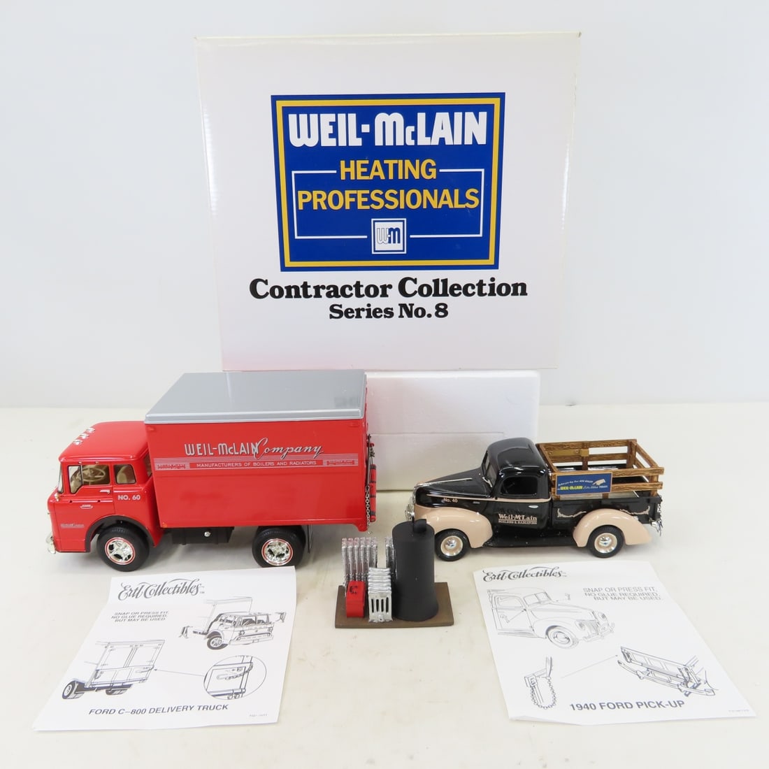 Weil-McLain Ford C800, Pickup Truck, Radiator Load: Weil-McLain Ford C800, Pickup Truck, Radiator Load - series 8 in box. LOT SIZE: 11x10x5" 4 LBS All information and photos, which are part of the description, are intended to be as accurate as