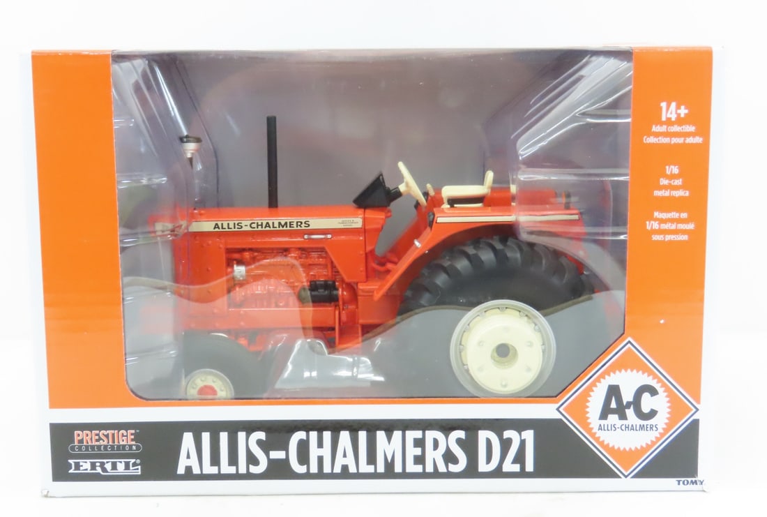 ERTL Prestige 1:16 Allis-Chalmers D21 Tractor: ERTL Prestige 1:16 Allis-Chalmers D21 Tractor - Diecast Metal. Prestige Collection in box with shipping box. LOT SIZE: 13x9x9" 6 LBS All information and photos, which are part of the description, are