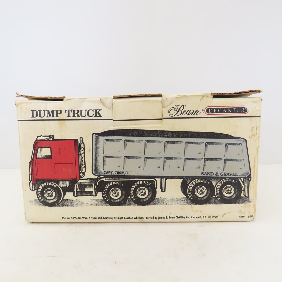 Jim Beam Sand & Gravel Dump Truck Decanter - 17