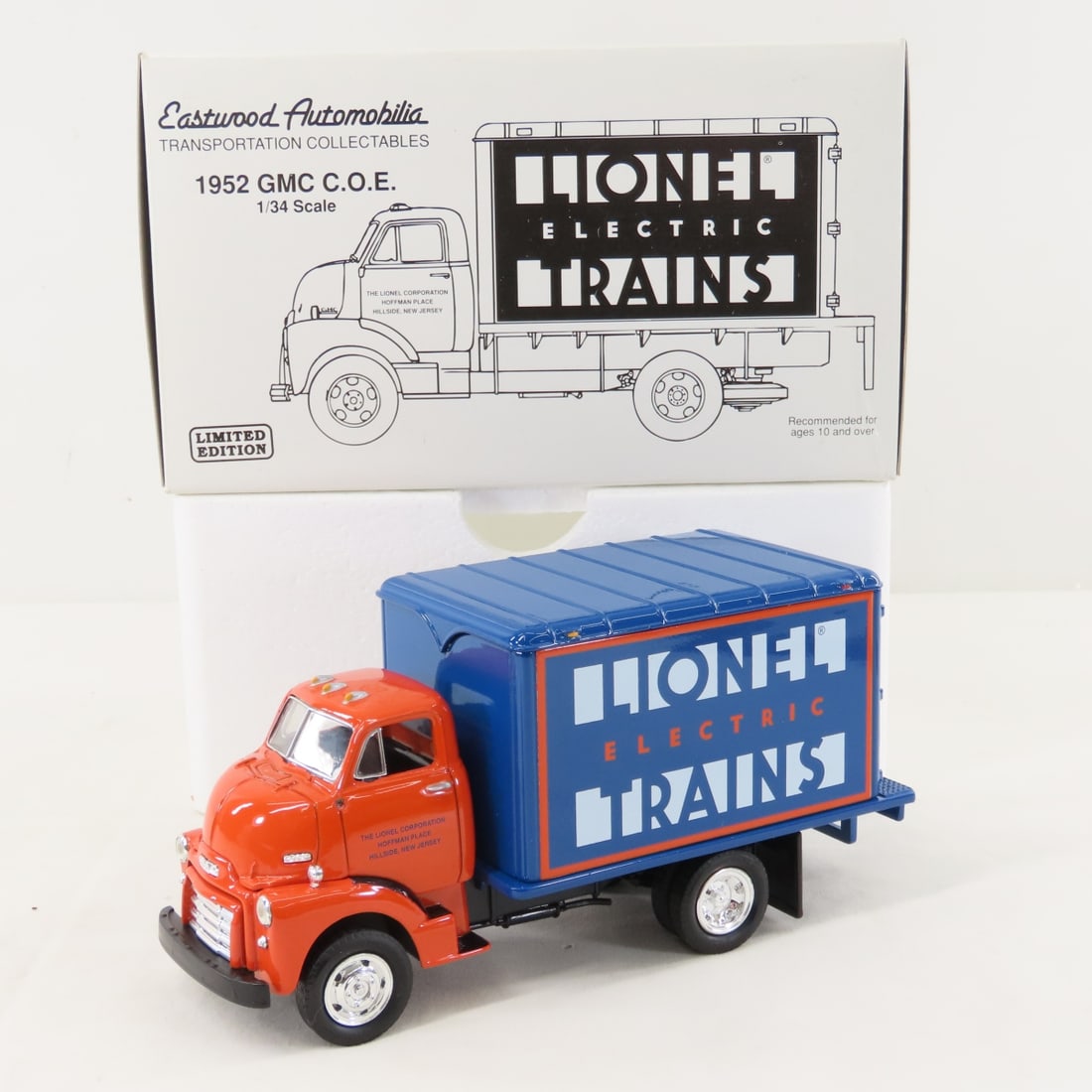 1st Gear 1:34 Lionel Trains 1952 GMC C.O.E. Truck: 1st Gear 1:34 Lionel Trains 1952 GMC C.O.E. Truck - Diecast Metal 19-0108 Eastwood Transportation Collectibles, Lionel Electric Trains. LOT SIZE: 8x5x5" 2 LBS All information and photos, which are