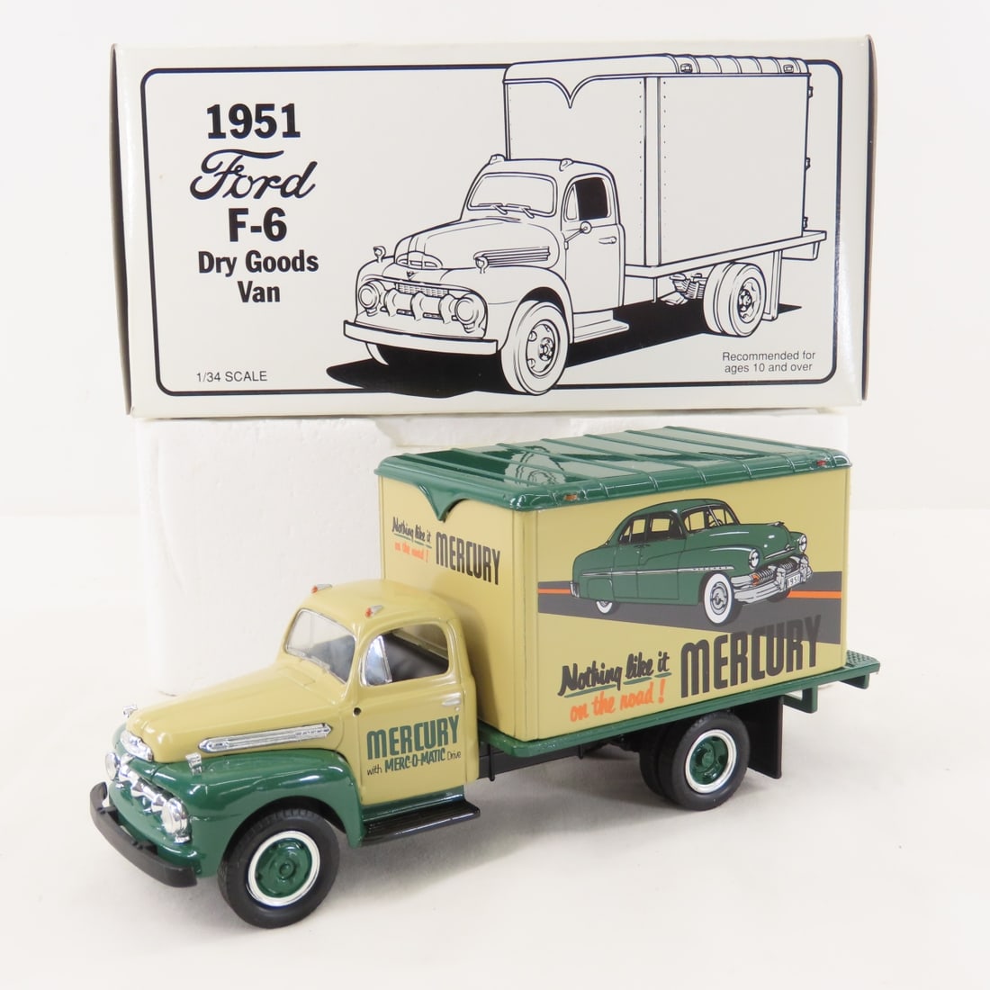 1st Gear 1:34 Merc-O-Matic Ford F6 Dry Goods Van: 1st Gear 1:34 Merc-O-Matic Ford F6 Dry Goods Van - Diecast Metal19-1116 Mercury. Has original shipping box. LOT SIZE: 9x5x4" 2 LBS All information and photos, which are part of the description, are