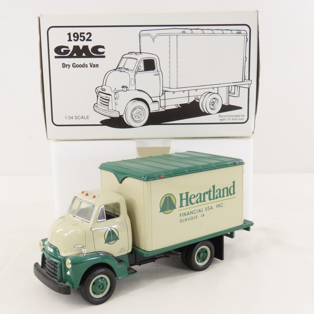 1st Gear 1:34 Heartland GMC 1952 Dry Goods Van: 1st Gear 1:34 Heartland GMC 1952 Dry Goods Van - Diecast Metal 19-1152. LOT SIZE: 8x5x4" 2 LBS All information and photos, which are part of the description, are intended to be as accurate as