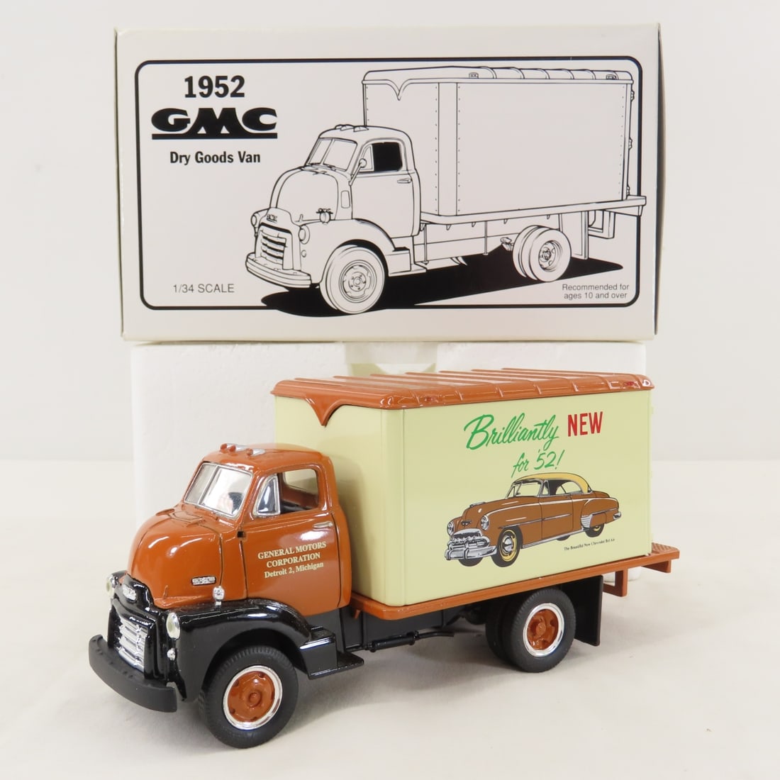 1st Gear 1:34 Chevrolet GMC 1952 Insulated Van: 1st Gear 1:34 Chevrolet GMC 1952 Insulated Van - Diecast Metal 19-1520 Chevrolet Bel-Air. Has original shipping box. LOT SIZE: 8x5x4" 2 LBS All information and photos, which are part of the descriptio