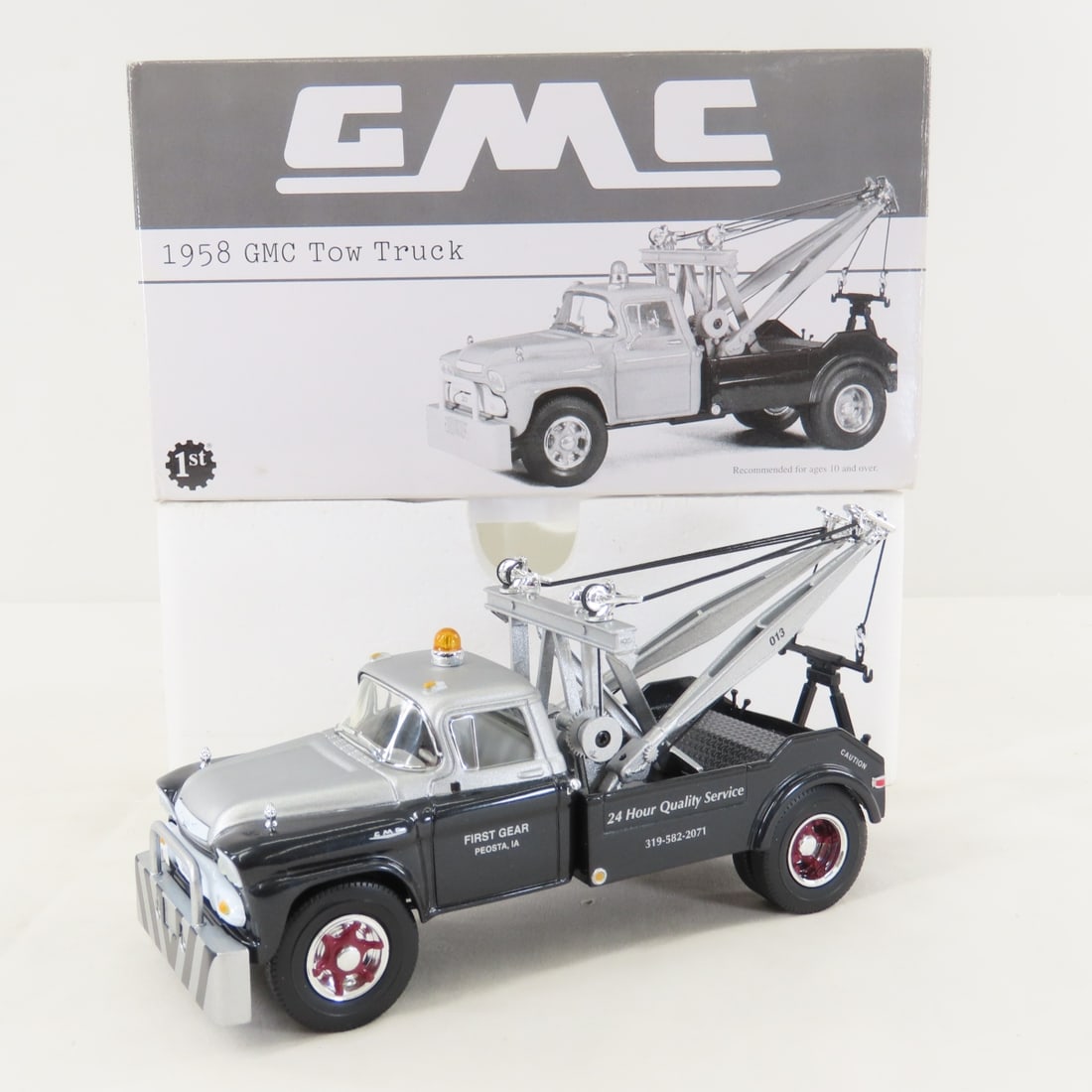 1st Gear 1:34 1958 GMC 1st Gear Tow Truck: 1st Gear 1:34 1958 GMC 1st Gear Tow Truck - Diecast Metal 19-0018. LOT SIZE: 9x5x4" 1 LB All information and photos, which are part of the description, are intended to be as accurate as possible,