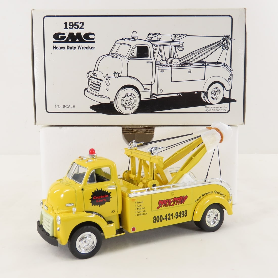 1st Gear 1:34 Spra Strip GMC Heavy Duty Wrecker: 1st Gear 1:34 Spra Strip GMC Heavy Duty Wrecker - 1952 Diecast Metal 19-1769. LOT SIZE: 9x5x4" 1 LB All information and photos, which are part of the description, are intended to be as