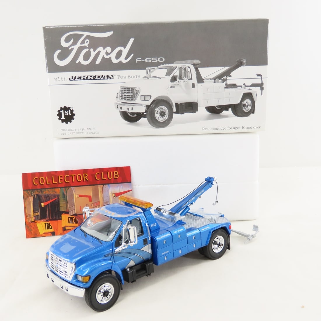 1st Gear 1:34 Ford F-650 with Jerr-Dan Body: 1st Gear 1:34 Ford F-650 with Jerr-Dan Body - Diecast Metal 19-0033. With original shipping box. LOT SIZE: 10x5x4" 1 LB All information and photos, which are part of the description, are intended to b