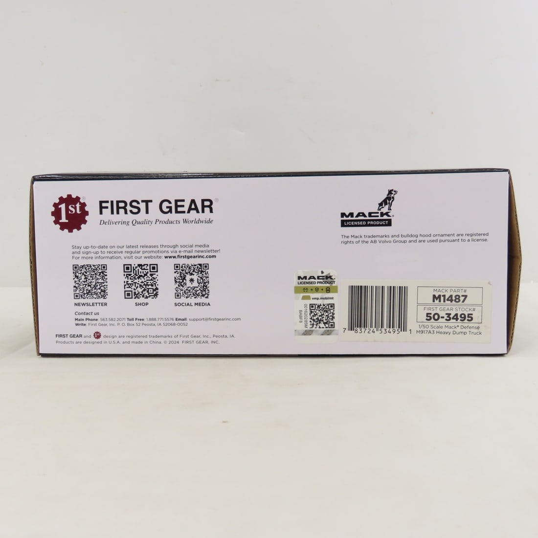1st Gear 1:50 Mack Defense M917A3 Tan Dump Truck - 10