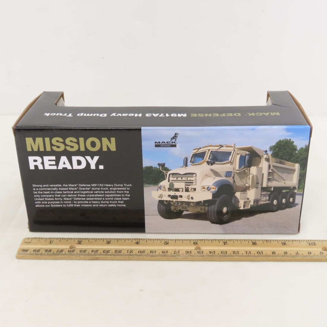 1st Gear 1:50 Mack Defense M917A3 Green Dump Truck - 4