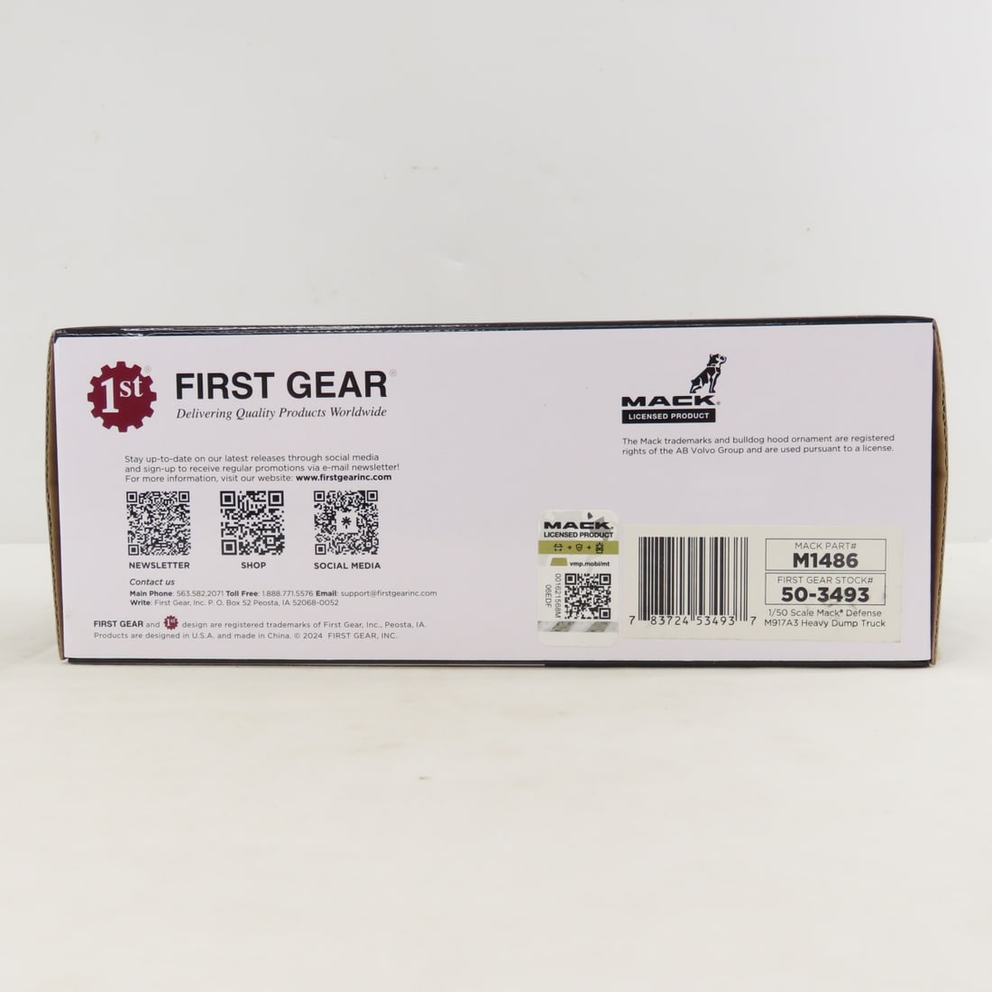 1st Gear 1:50 Mack Defense M917A3 Green Dump Truck - 9