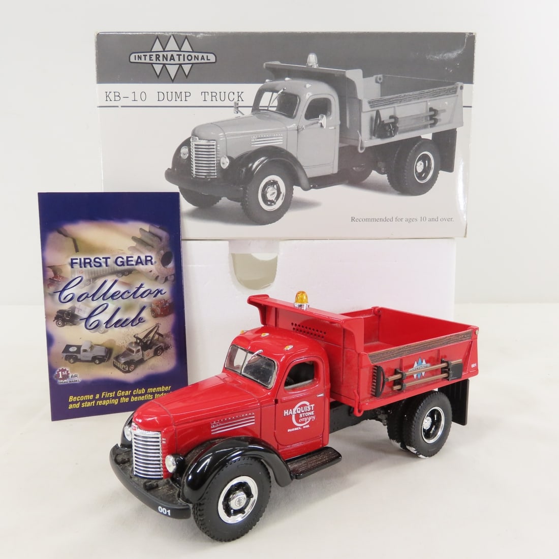 1st Gear 1:34 Halquist Stone INTL KB10 Dump Truck: 1st Gear 1:34 Halquist Stone INTL KB10 Dump Truck - Diecast Metal 19-2682. LOT SIZE: 9x5x4" 3 LBS All information and photos, which are part of the description, are intended to be as accurate as
