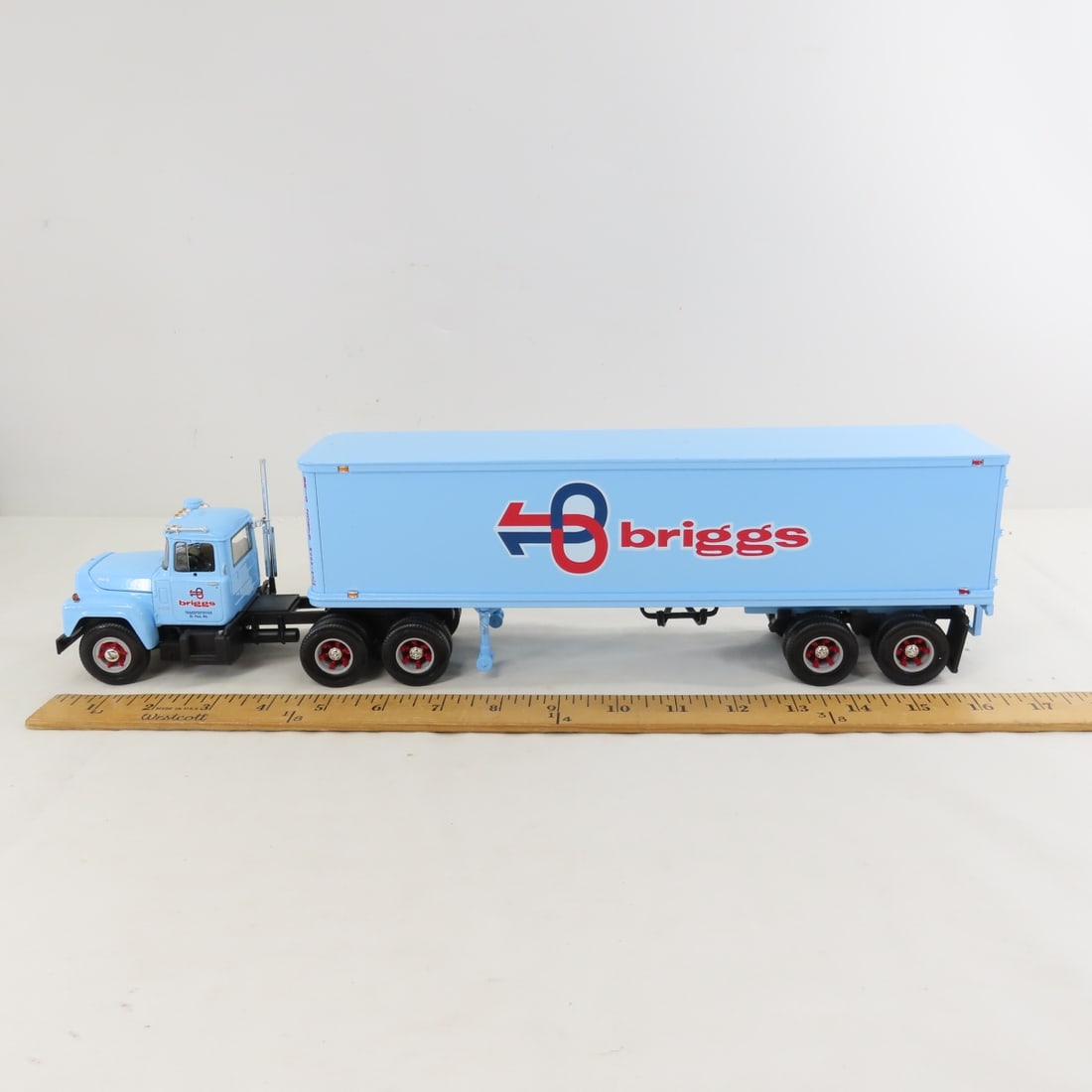 1st Gear 1:34 Briggs Mack R-Model w/35' Trailer - 2