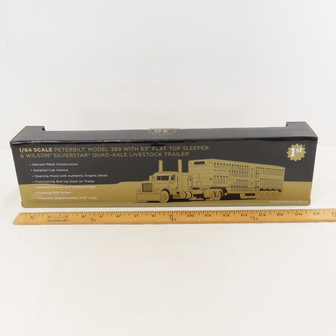 1st Gear 1:64 30th Anniv Peterbilt 389 Livestock - 4
