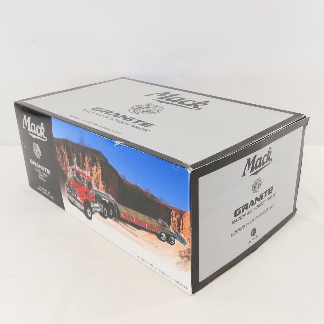 1st Gear 1:34 Mack Granite Tractor, Lowboy Trailer - 16