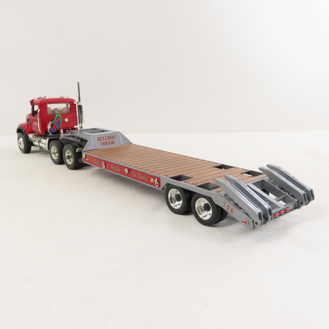 1st Gear 1:34 Mack Granite Tractor, Lowboy Trailer - 3