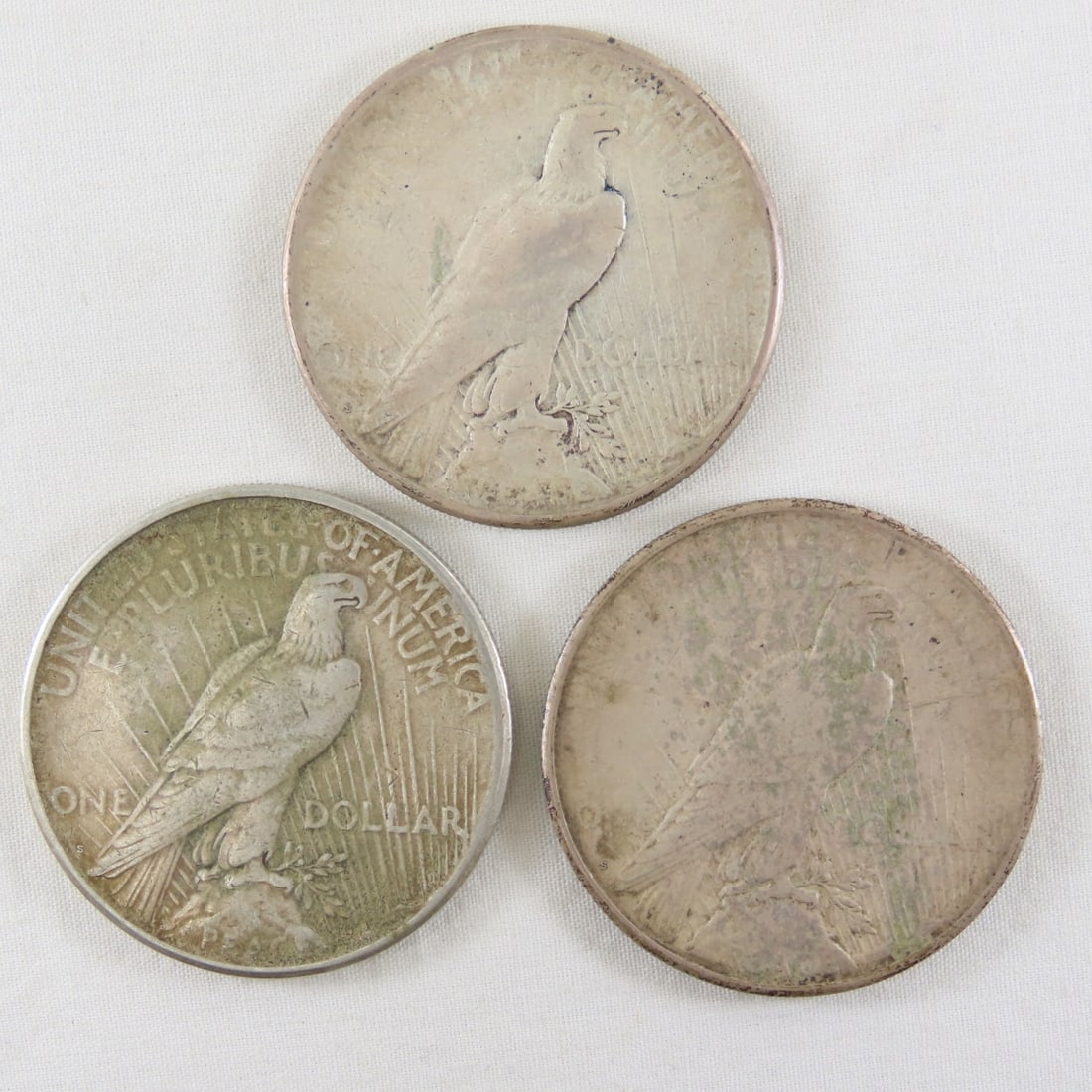 3 1923 S Peace Silver Dollars - 2