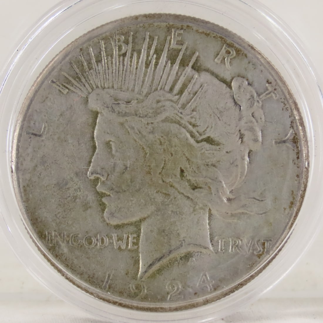 1922 D & 1924 S Peace Silver Dollars - 4