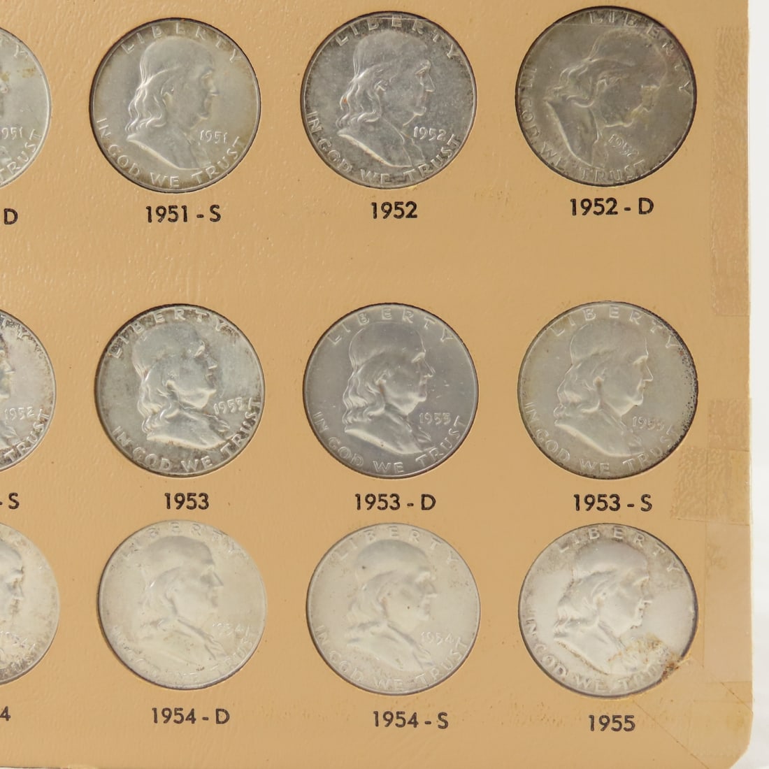 Complete Franklin Silver Half Dollar Book - 12