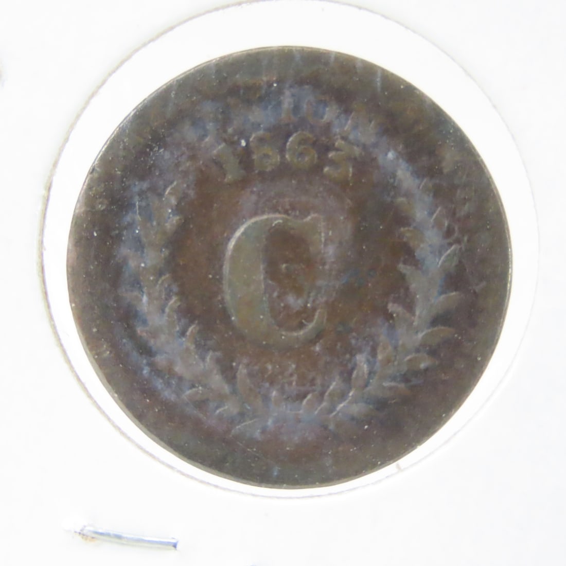 1863 Civil War Store Token Charnley Providence, RI - 4