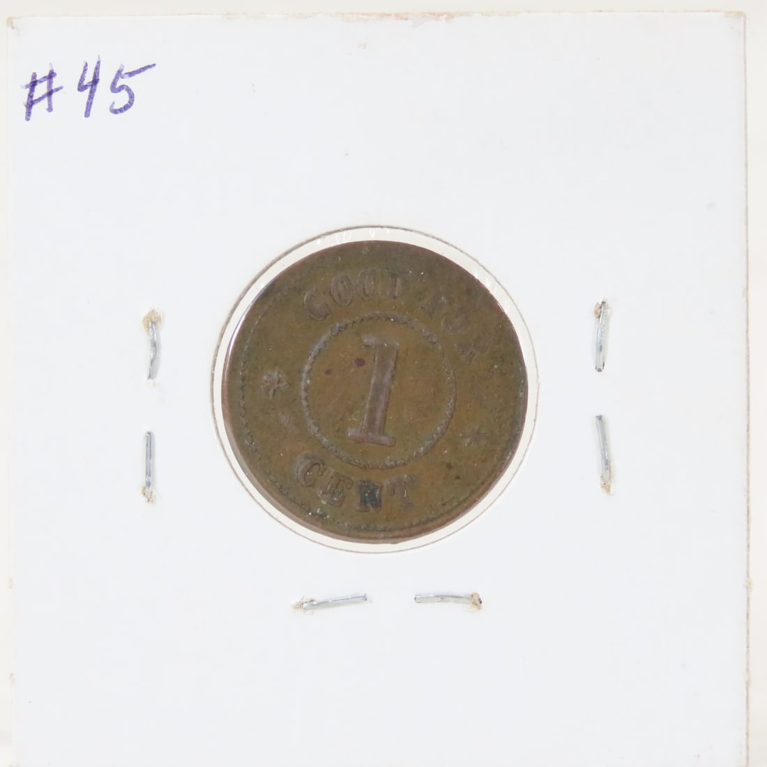 Civil War Store Token J.L. Agens & Co-Newspaper - 3